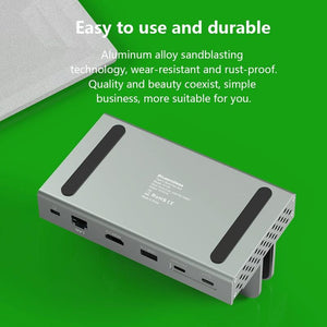 Vertical Laptop Docking Station with 4K / 60Hz Type-C Hub | 10-In-1 | Without LAN