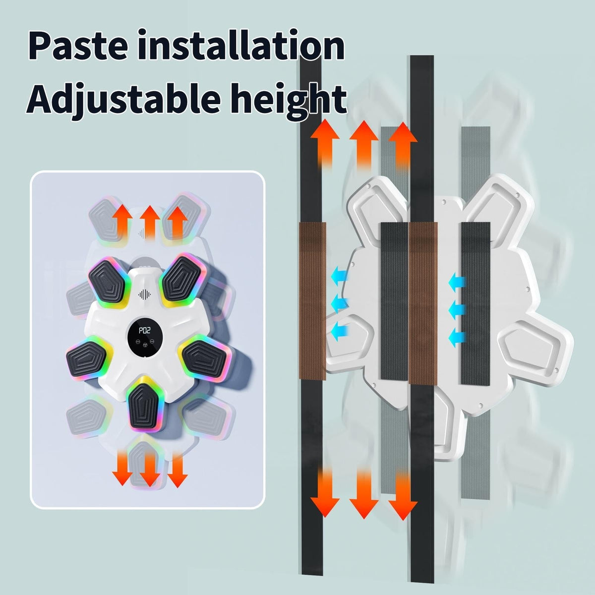 Bluetooth Music Boxing Machine | 4 Modes | 9 Speeds | Colorful Lights | Only Machine | White