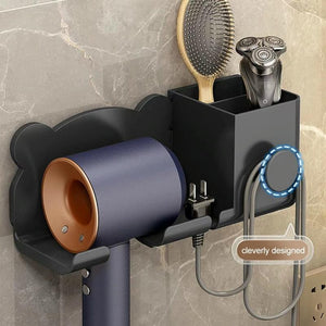Wall Mounted Holder for Dyson Hair Dryer | Bathroom Storage Rack | Simple Black | Simple White