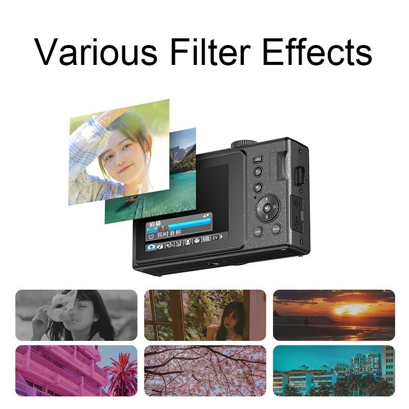 3.0 HD Children's Digital Camera | 48MP | 3" Screen | Black | Compact | Kid-Friendly