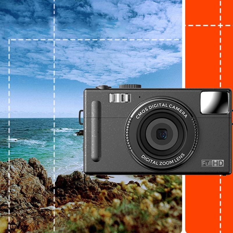 3.0 HD Children's Digital Camera | 48MP | 3" Screen | Black | Compact | Kid-Friendly