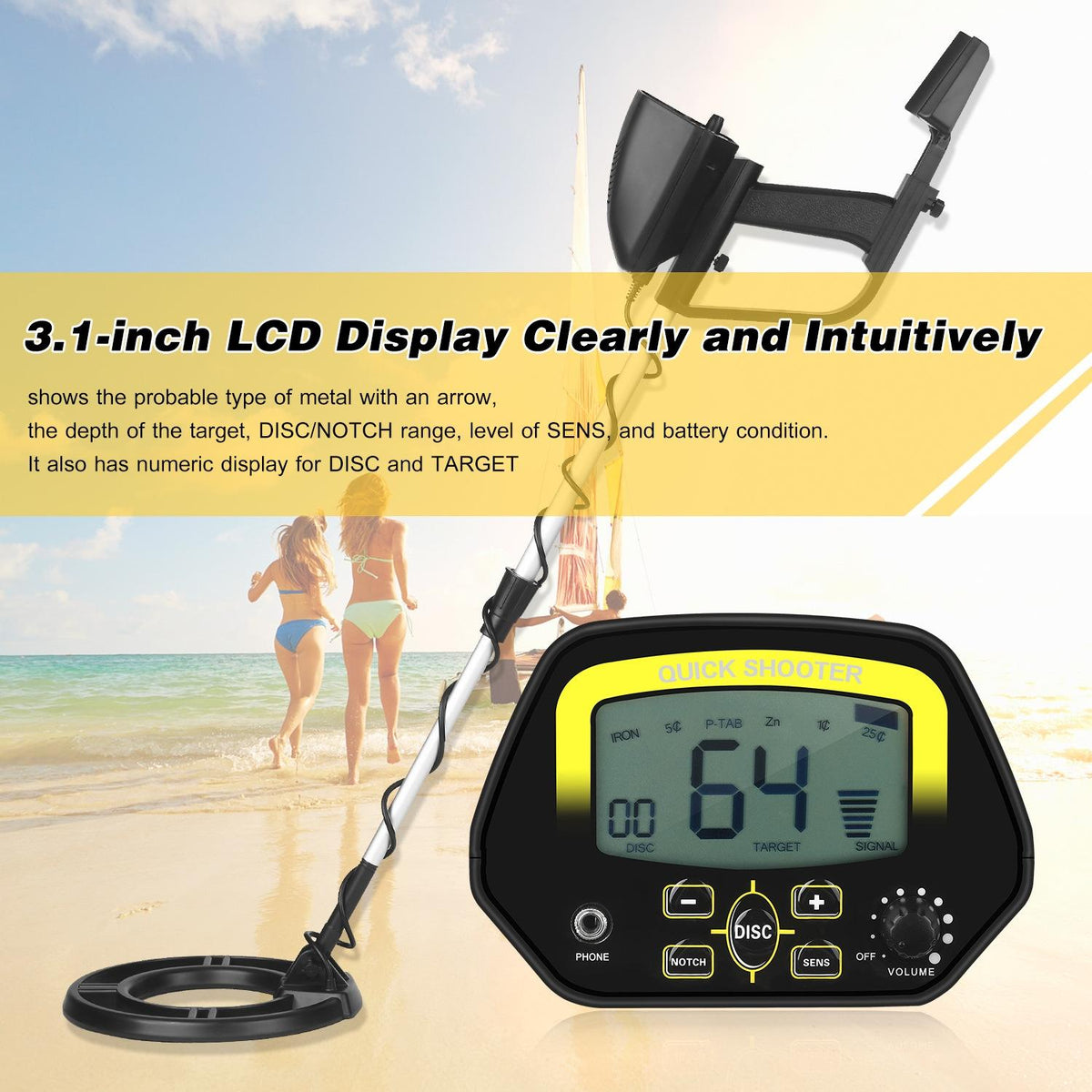 3.1 LCD Underground Metal Detector | Compact & Accurate