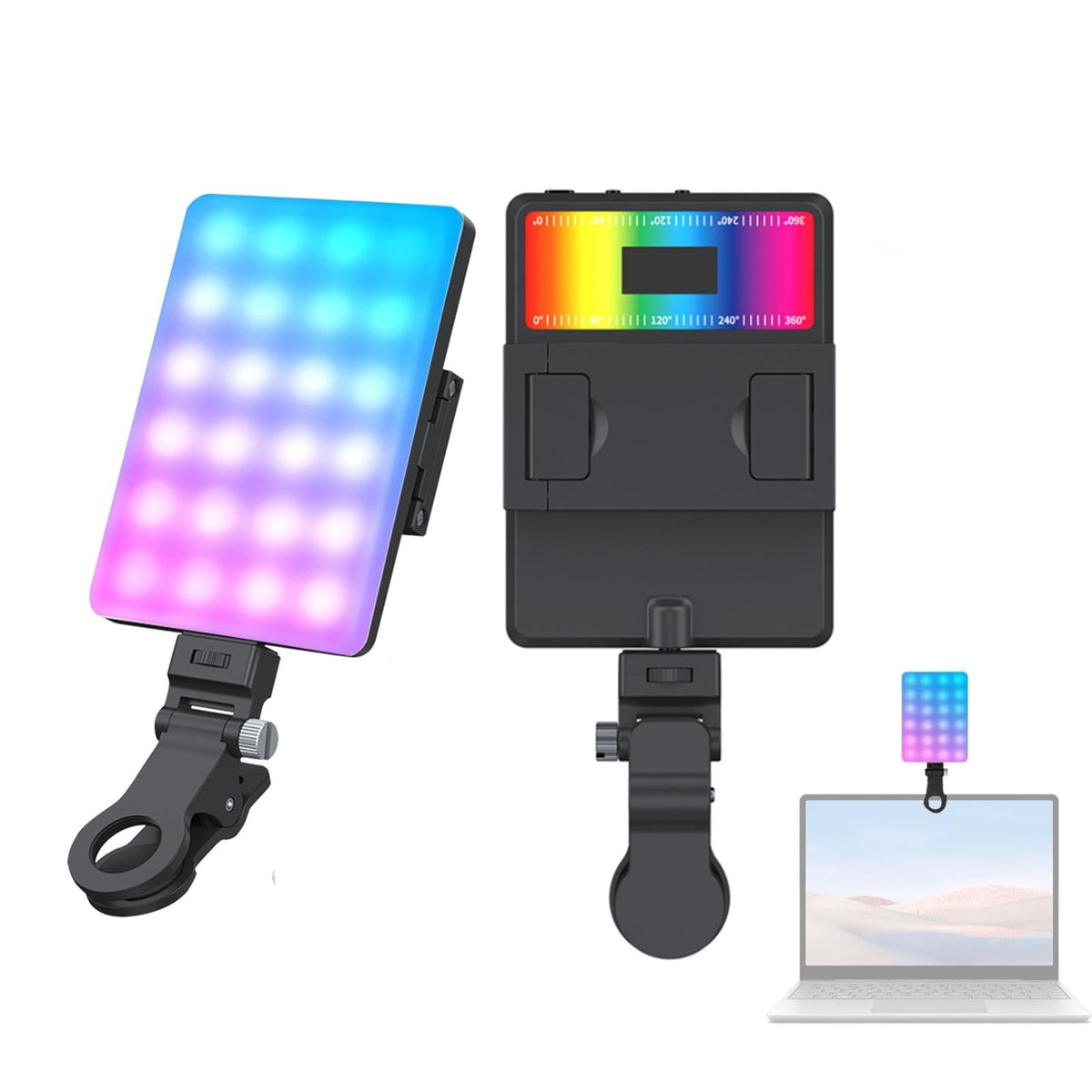 5W Mobile Phone Fill Light with Screen for Live Broadcast & Pocket Light