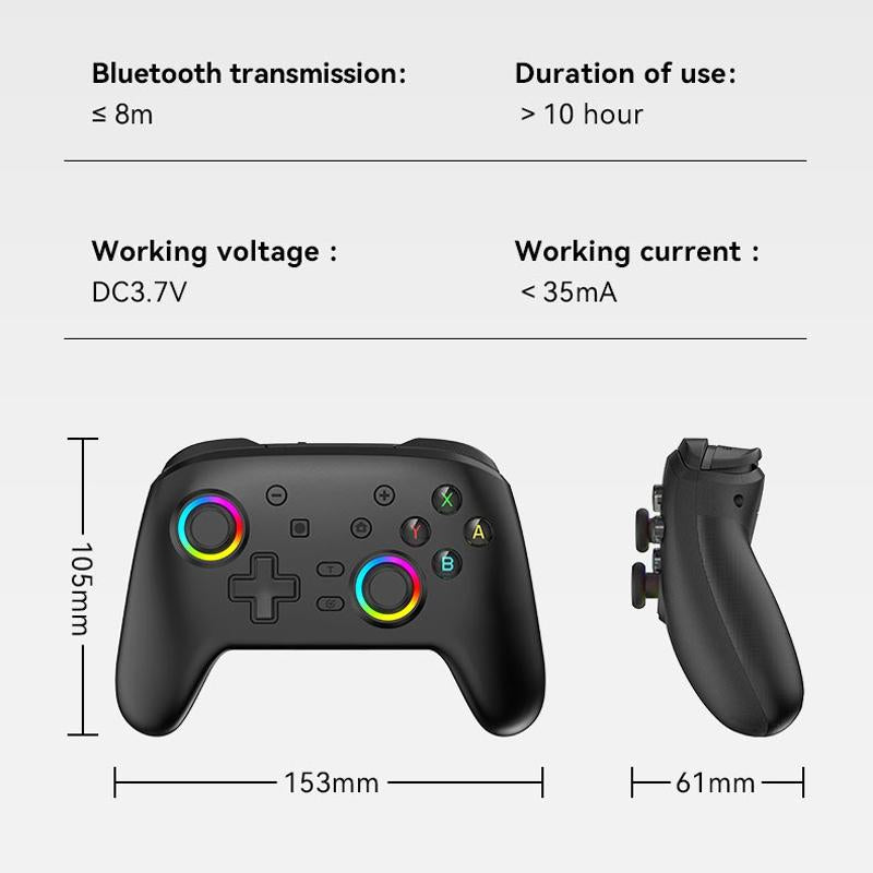 Wireless Gamepad | For Nintendo Switch / Pro | Tooth Design | TBD0603716901 | Black Gold