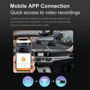 2K Night Vision Car Recorder with Wi-Fi & Mobile App Support