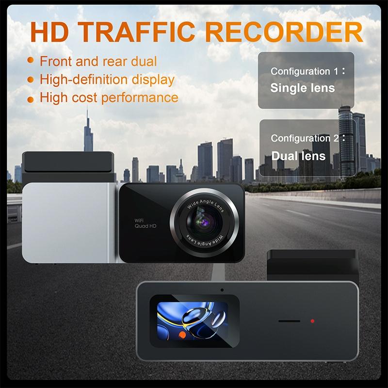 2K Night Vision Car Recorder with Wi-Fi & Mobile App Support