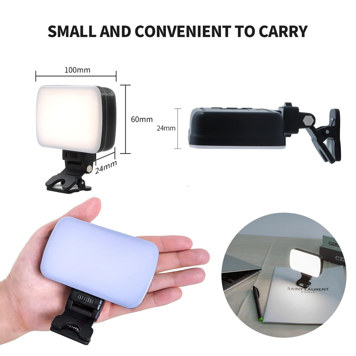 Rechargeable Video Conference Lighting | Three Colour Temperature Dimming