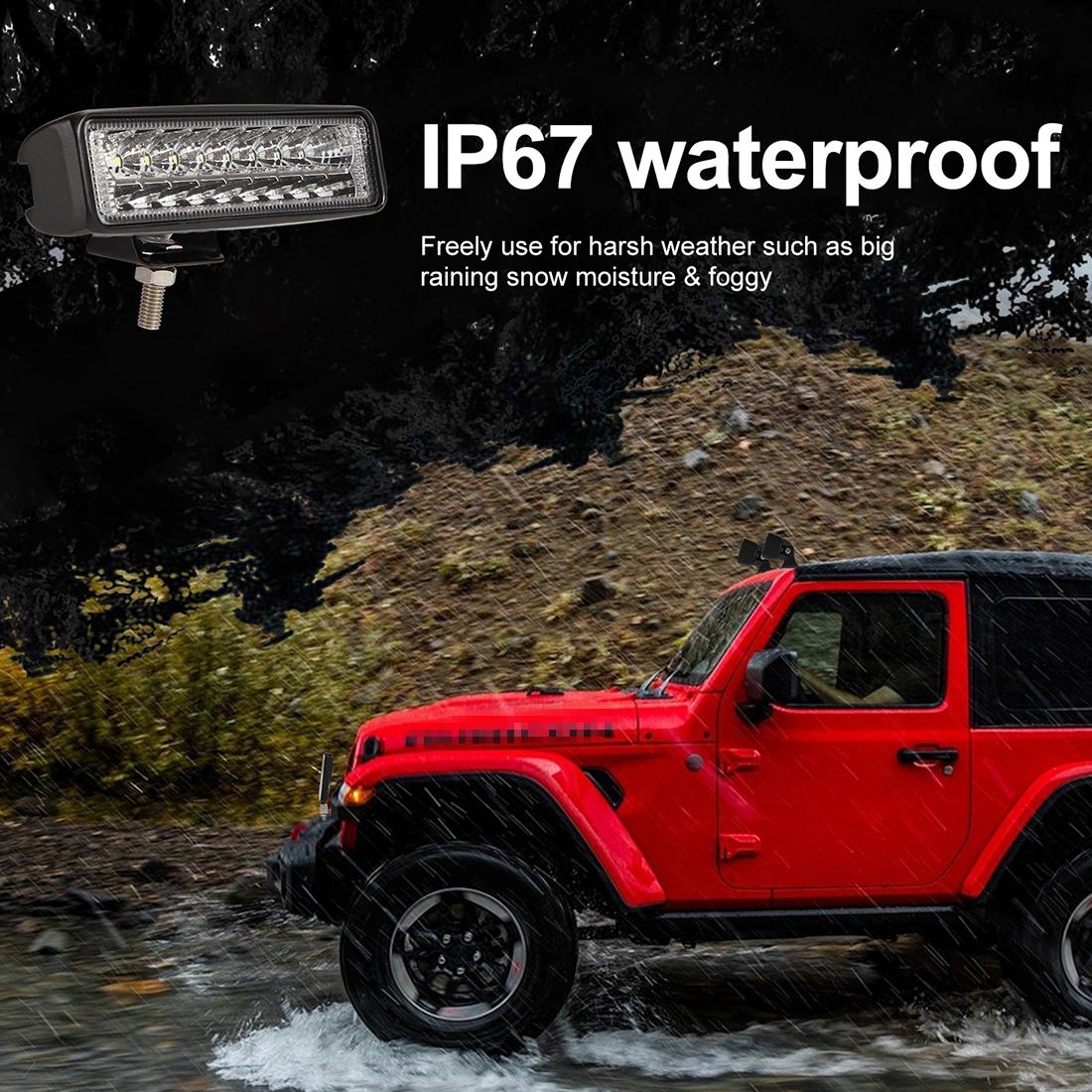 6 Inch LED Spotlight | DC 10-30V | 10W | Dual Color | 2-Row Working Lamp