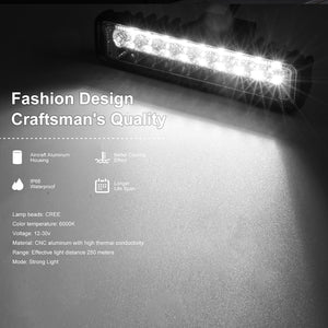 6 Inch LED Spotlight | DC 10-30V | 10W | Dual Color | 2-Row Working Lamp