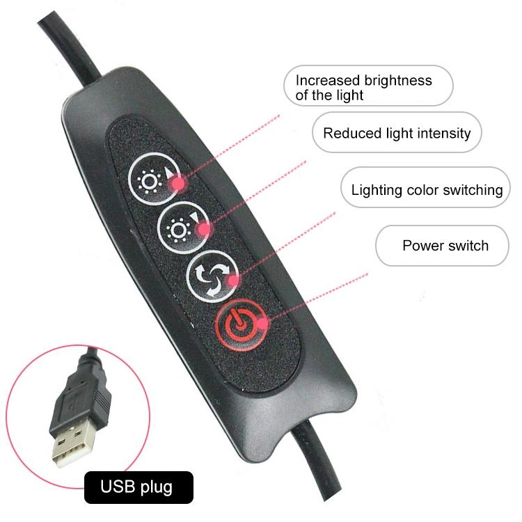 16cm Dimmable LED Selfie Ring Light with Tripod