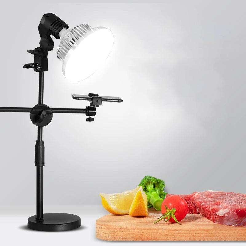Desktop Photography Stand Kit with Mushroom Fill Light | 80W | 120mm