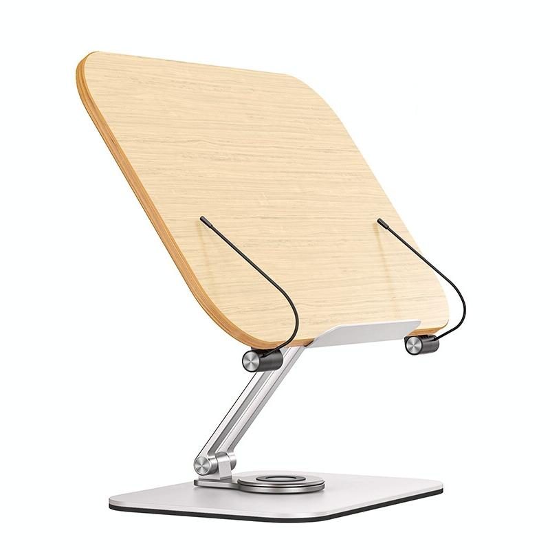 360° Rotating Desktop Bookshelf with Tablet Stand