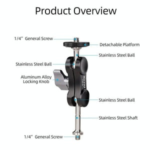 Versatile Dual Ballhead Magic Arm | Camera | Monitor Mounting | TM - 3
