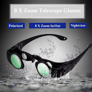 Zoomable Fishing Binoculars | 8X Magnification | Gray Clip