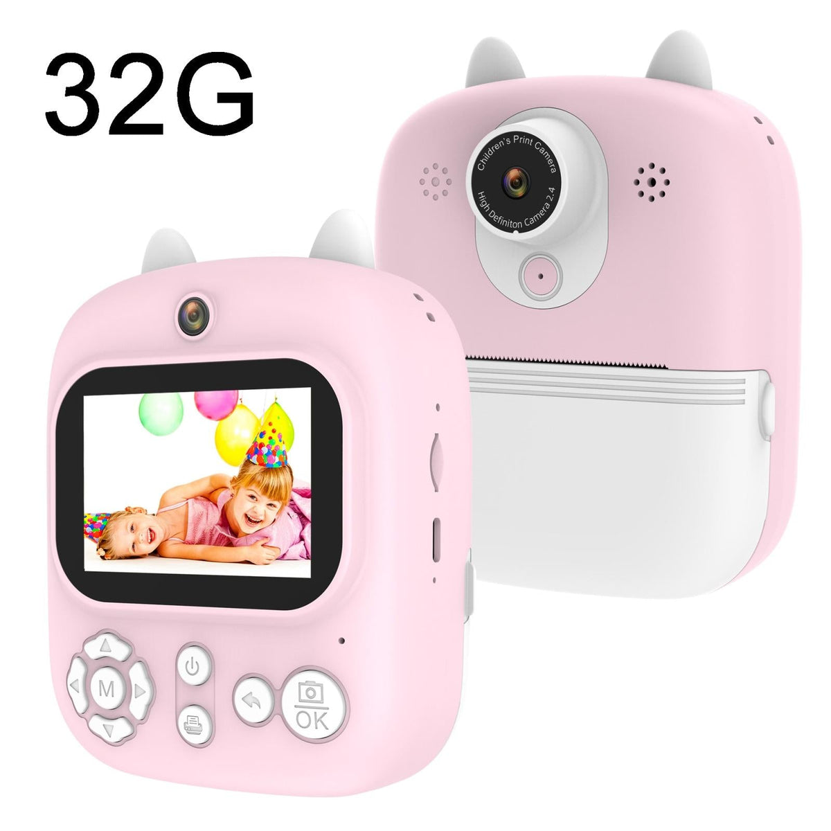 32GB Instant Camera with 2.4" Display & Card Reader for Kids | 1200W | Blue | Standard Blue
