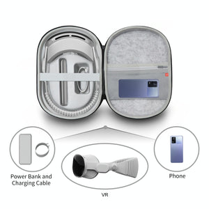 Portable VR Headset Storage Bag for Apple Vision Pro Glasses | Gray Felt