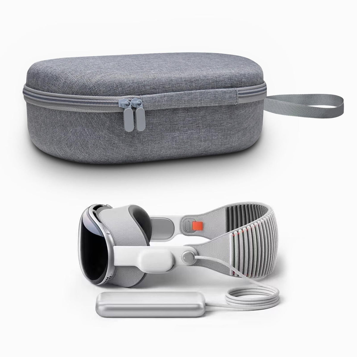 Portable VR Headset Storage Bag for Apple Vision Pro Glasses | Gray Felt