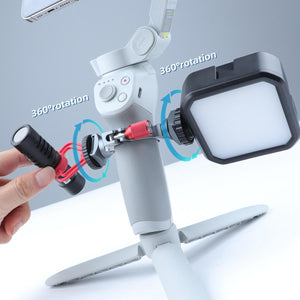 Extension Bracket with Dual Cold Shoe | DJI OM4 / Mobile 3 Stabilizer