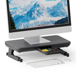 Adjustable Laptop Stand with Storage Drawer | Height Riser | Upgrade