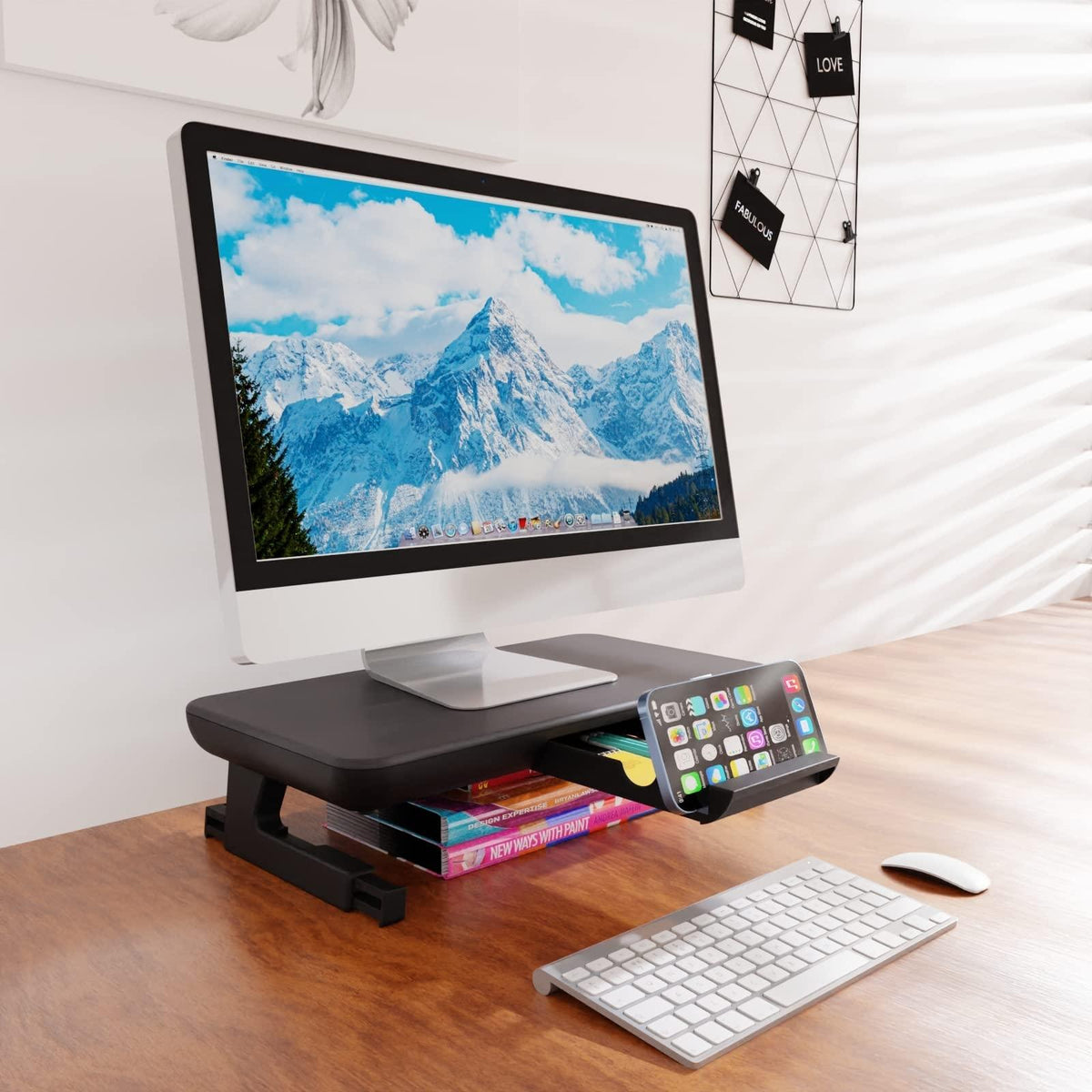Adjustable Laptop Stand with Storage Drawer | Height Riser | Upgrade