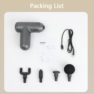 Compact Vibrating Fascia Massage Gun | Gray