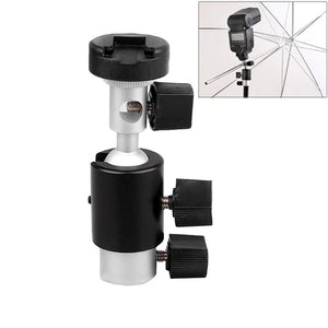 Black D - Type Flash Light Stand Bracket | Compact Design