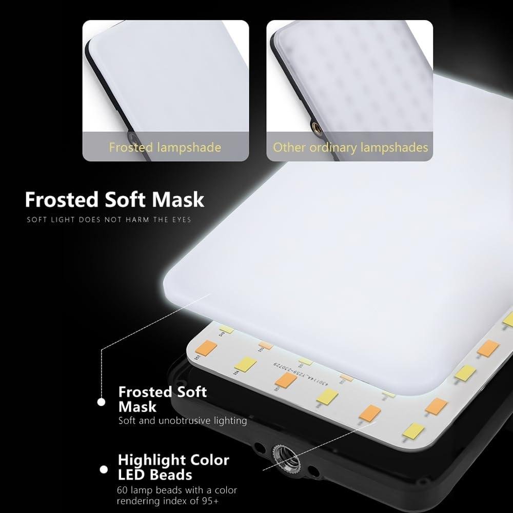 Rechargeable Clip Fill Light | 60 LEDs | 3 Light Modes | Front & Back Clip | A Type Blue - B Type Blue