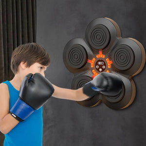 Bluetooth Music Boxing Machine with Wall Mount and Adult Gloves | With Kids Gloves
