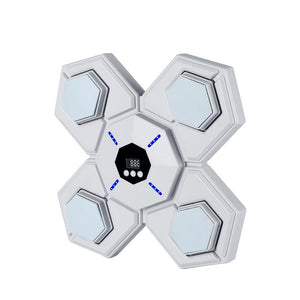 Rechargeable Bluetooth Boxing Machine with Adult & Child Gloves | Blue | With Adult Gloves Pink & Blue