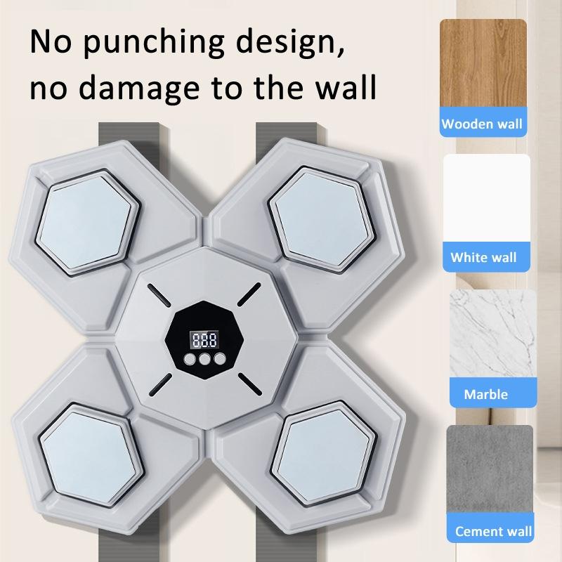 Rechargeable Bluetooth Boxing Machine with Adult & Child Gloves | Blue | With Adult Gloves Pink & Blue