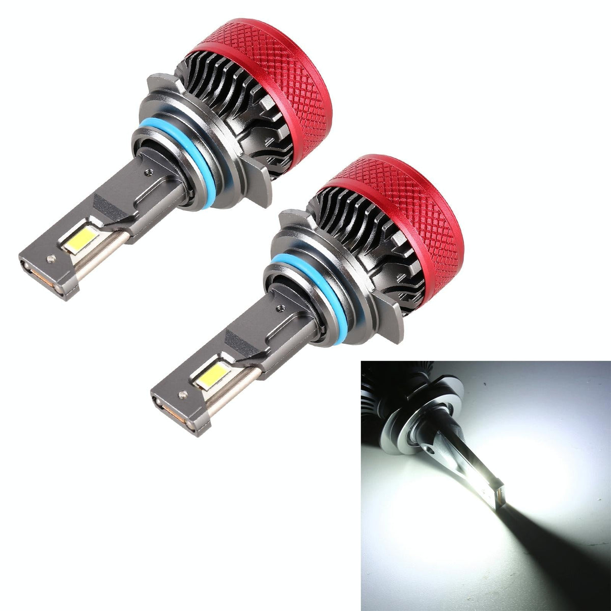 1 Pair LED Headlights | 9012 | DC 12V | 65W | 6000K | 6500LM