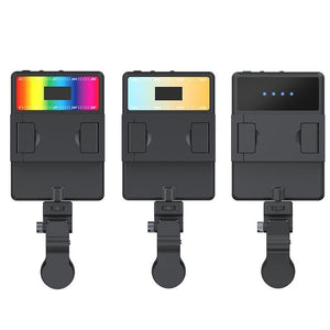 5W Mobile Phone Fill Light for Live Broadcast with Screen | V11 Cool & Warm