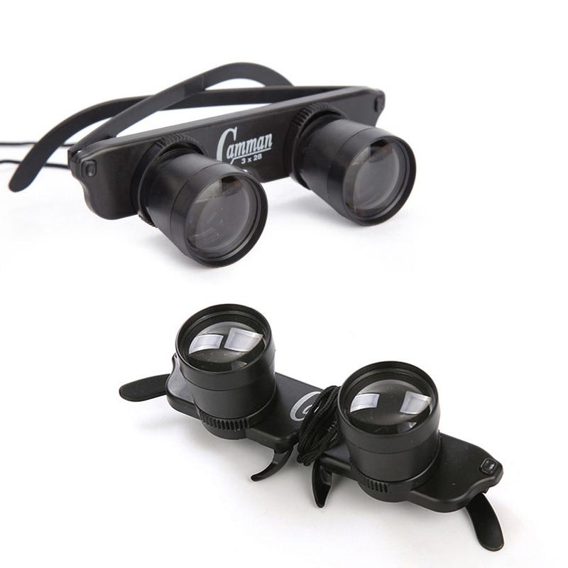 Adjustable Focus Fishing Binoculars | 3X28 | Glass Type | Zippered Case
