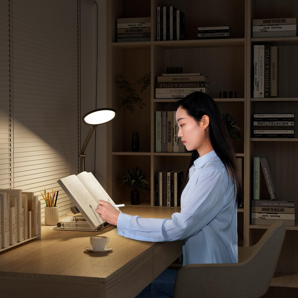 Portable Folding Laptop Stand with Adjustable Heat Dissipation | Book Clips