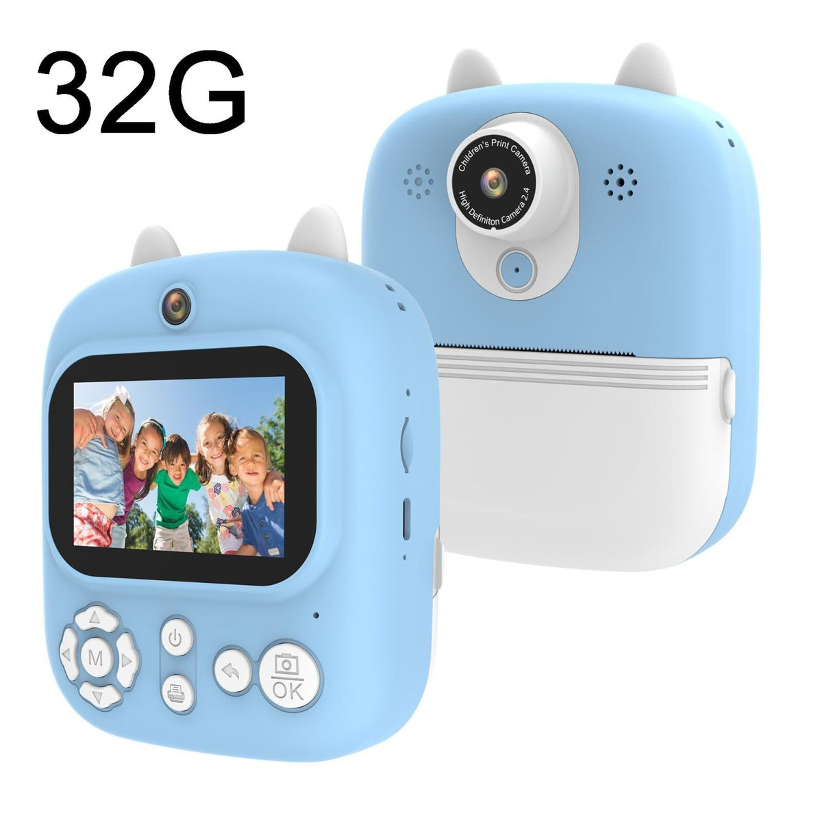 32GB Instant Camera with 2.4" Display & Card Reader for Kids | 1200W | Blue | Standard Purple