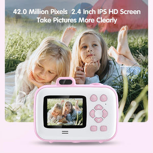 Smart Kids Thermal Camera with Printing Paper | 2.4" | Blue Focus | 503AF Pink Focus
