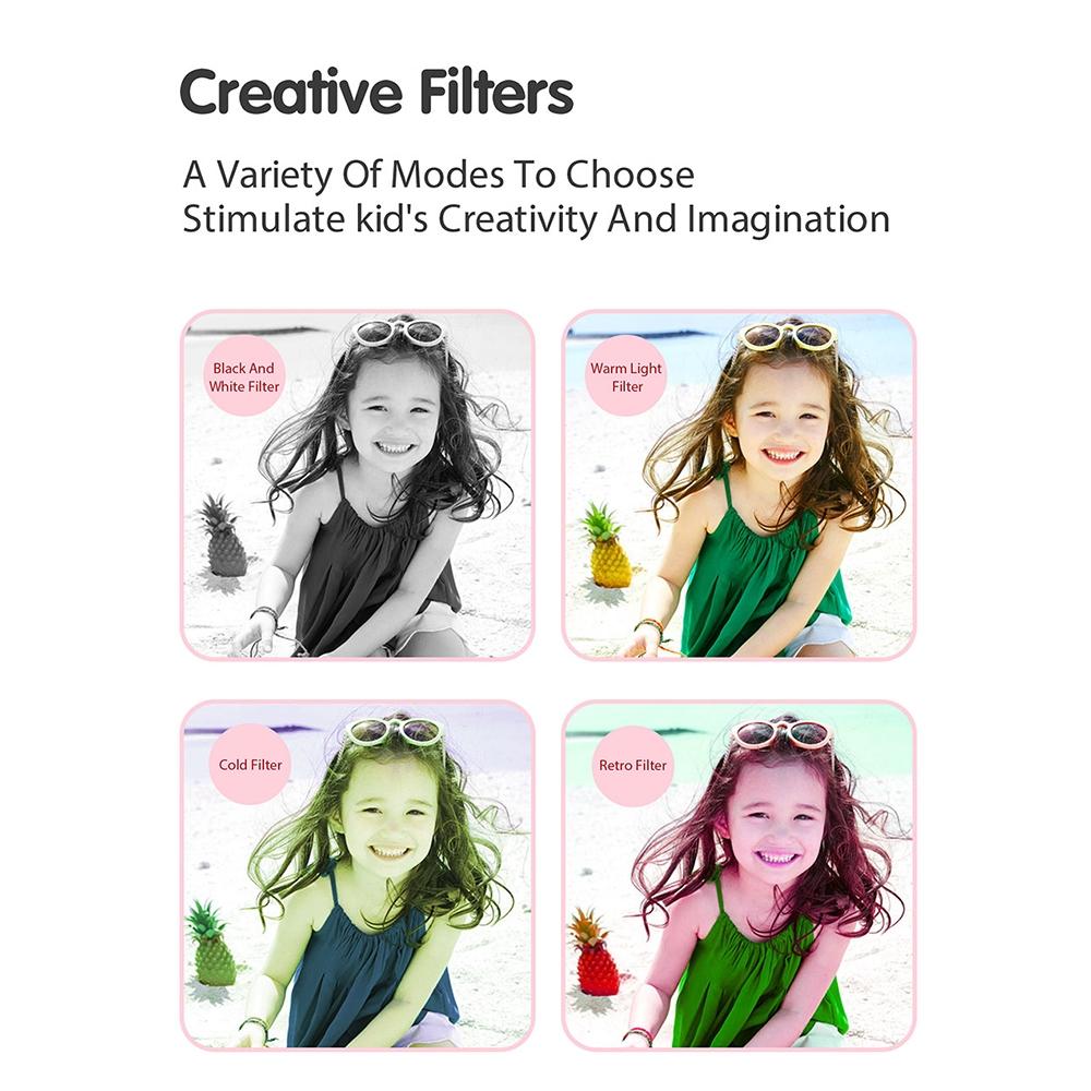 Smart Kids Thermal Camera with Printing Paper | 2.4" | Blue Focus | 503AF Pink Focus