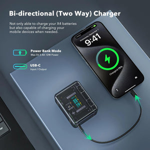 Smart Dual Charging Box for Insta360 X4 Camera