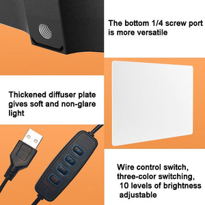 42cm Bracket Live Fill Light with 10 Three-Colour Temperature for Photography