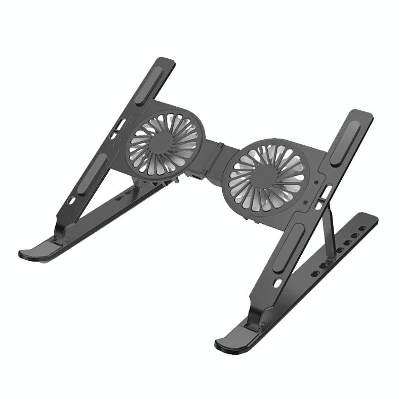Foldable Laptop Cooling Stand with Ambient Light | Gray