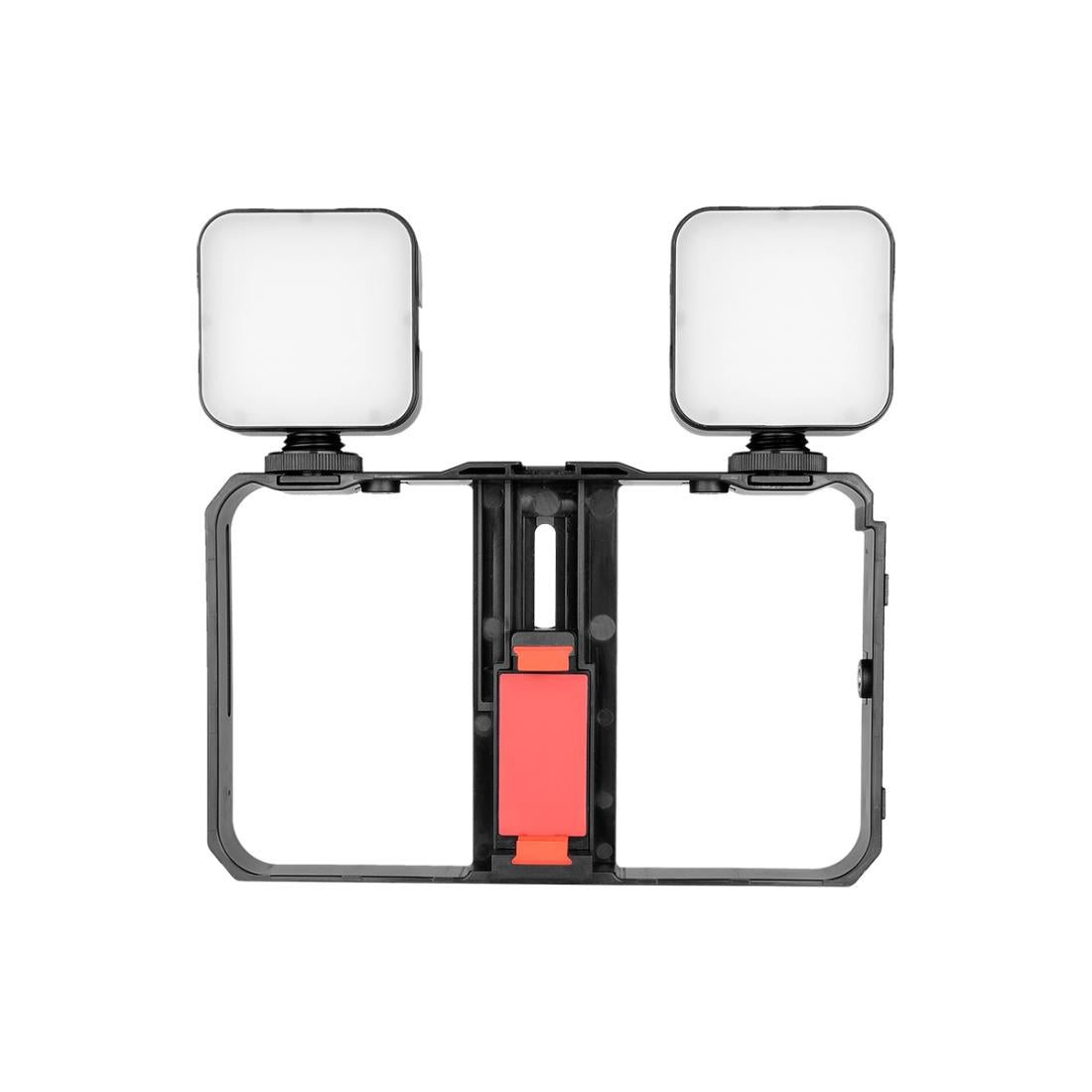 Vlogging Live Broadcast Smartphone Video Rig with LED Selfie Light & Stabilizer Handle