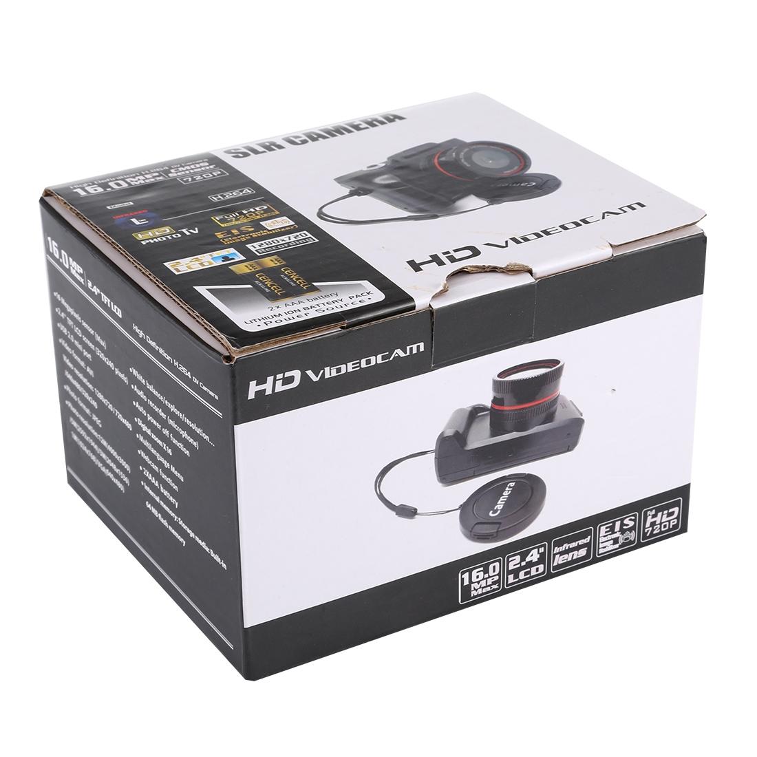 HD 720p Recording Flip Screen Digital Camera with Interchangeable Lens & Infrared Lens | Black
