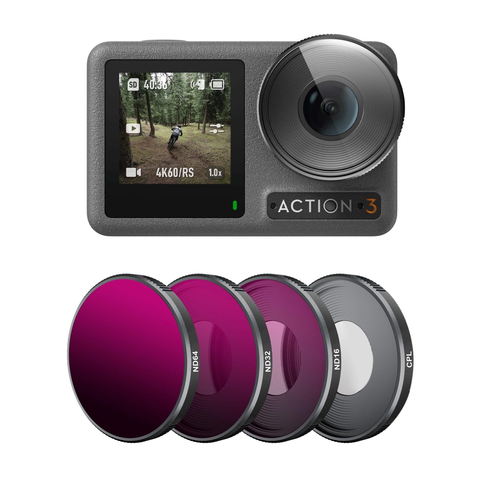 4-in-1 Lens Filter for DJI Action 3 | ND16 | ND32 | ND64 | CPL