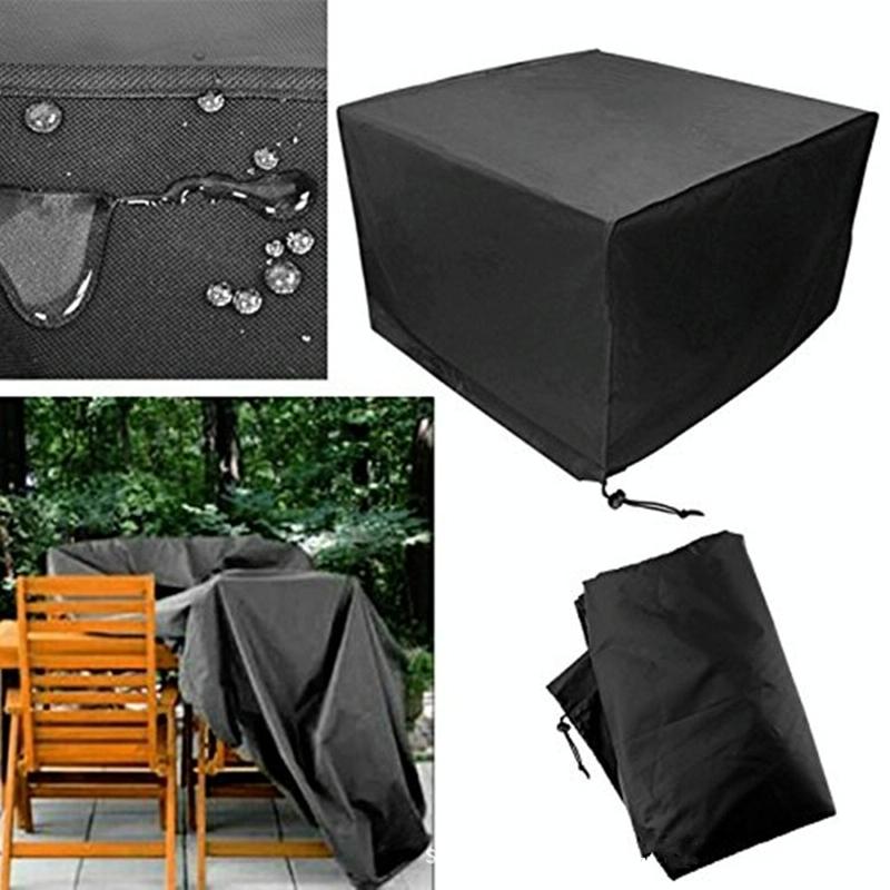 Outdoor Furniture Set Cover | Waterproof | Anti-UV | Dust-Proof | 210D Oxford Cloth | 242x162x100cm | Black