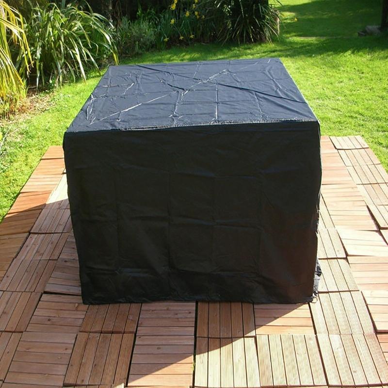 Outdoor Furniture Set Cover | Waterproof | Anti-UV | Dust-Proof | 210D Oxford Cloth | 242x162x100cm | Black