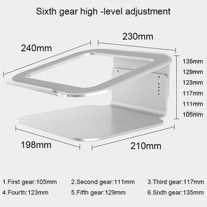 Adjustable Aluminum Laptop Stand | 360° Rotation | Ergonomic | 10-17 Inch | For MacBook Air & Pro