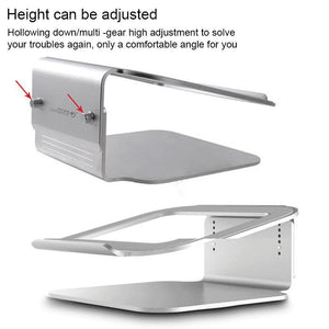Adjustable Aluminum Laptop Stand | 360° Rotation | Ergonomic | 10-17 Inch | For MacBook Air & Pro