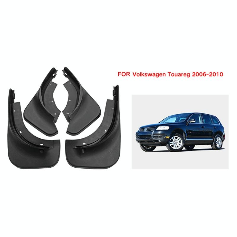 For Volkswagen Touareg 2005-2010 | 4Pcs / Set Car Auto Soft Plastic Splash Flaps | Fender Guard | Without Wheel Eyebrow