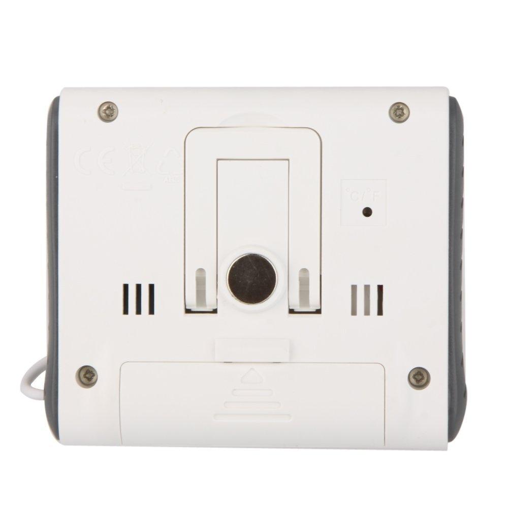 Digital Thermometer & Hygrometer | External Sensor | White