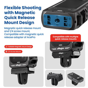 Amagisn Metal Protective Housing for Insta360 X4 | Quick Release